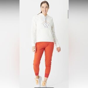 Rabbit Women’s Jogalongs Joggers in Summer Fig Orange Size Small $135 Retail